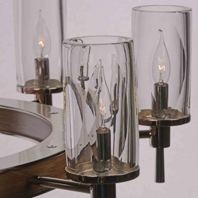  Luxe FIAMMI Single Tier Flame Chandelier 32