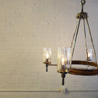  Luxe FIAMMI Single Tier Flame Chandelier 32