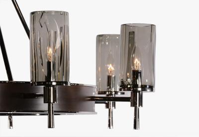 Luxe FIAMMI Single Tier Flame Shade Chandelier 40