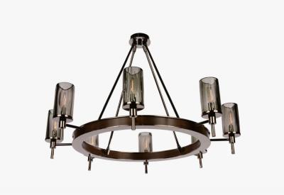  Luxe FIAMMI Single Tier Flame Shade Chandelier 40