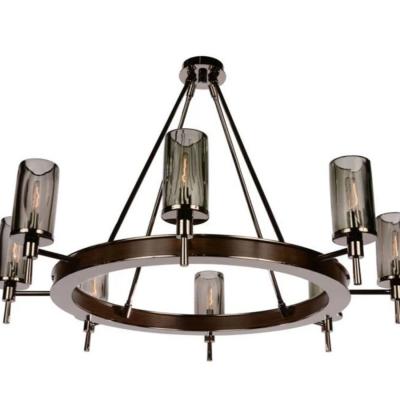  Luxe FIAMMI Single Tier Flame Shade Chandelier 40