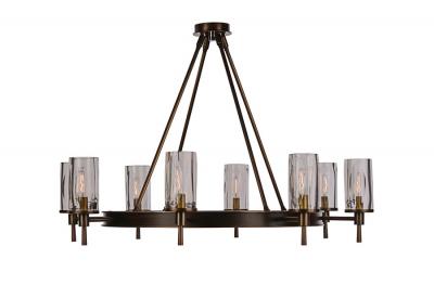  Luxe FIAMMI Single Tier Flame Shade Chandelier 40
