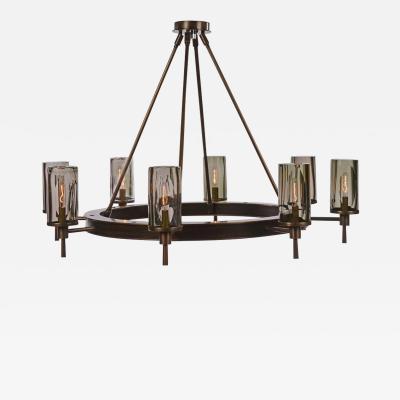  Luxe FIAMMI Single Tier Flame Shade Chandelier 40