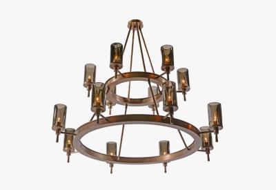  Luxe FIAMMI Two Tier Flame Chandelier 48