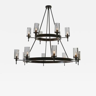  Luxe FIAMMI Two Tier Flame Chandelier 48