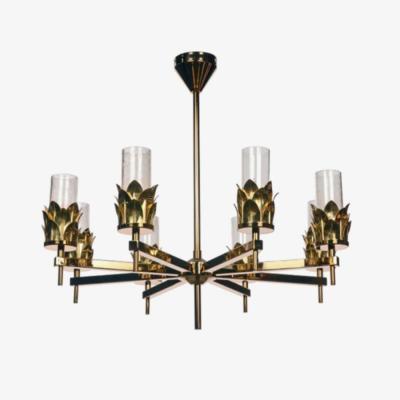  Luxe GIO Medici Single Tier 8 Arm Leaf Chandelier