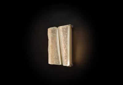  Luxe LEAN ON ME Textured Glass Wall Sconce Piccolo Left