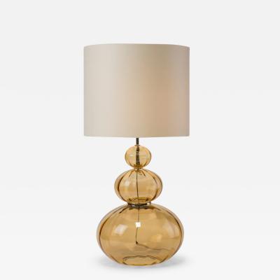  Luxe MAGGIE MAY Hand Blown Ribbed Glass Table Lamp