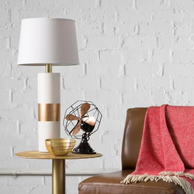  Luxe OBI Ceramic Gold Leaf Table Lamp