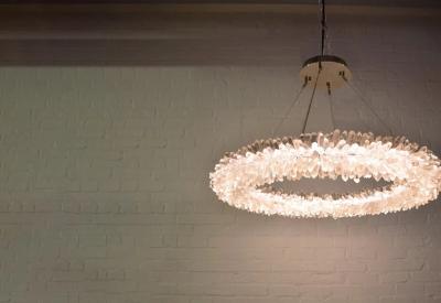 Luxe ROXI Quartz Crystal Circle Chandelier 48