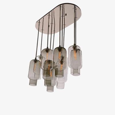  Luxe SORBONNE 10 Hand Blown Glass Chandelier