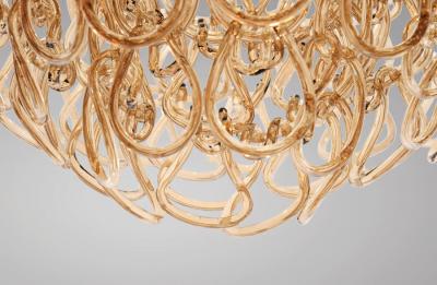Luxe TESSA Glass Cristale Grande Dining Chandelier