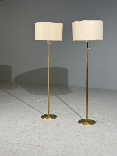  Luxus Luxus Vittsj Floor Lamps Patinated Brass Sweden 1960s