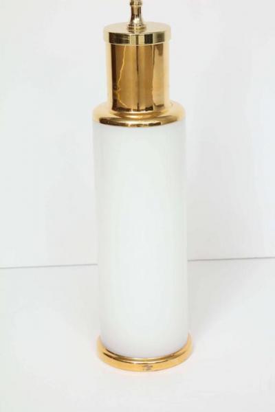  Luxus Luxus White Glass Gold Trim Lamps