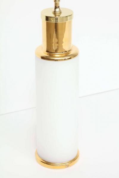  Luxus Luxus White Glass Gold Trim Lamps