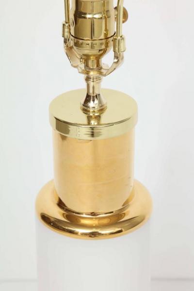  Luxus Luxus White Glass Gold Trim Lamps