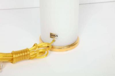  Luxus Luxus White Glass Gold Trim Lamps