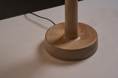  Luxus Mid Century Ash and Glass Table Lamp 1960s