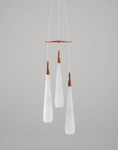  Luxus Midcentury Swedish Chandelier by Luxus Sweden