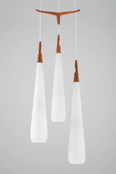  Luxus Midcentury Swedish Chandelier by Luxus Sweden