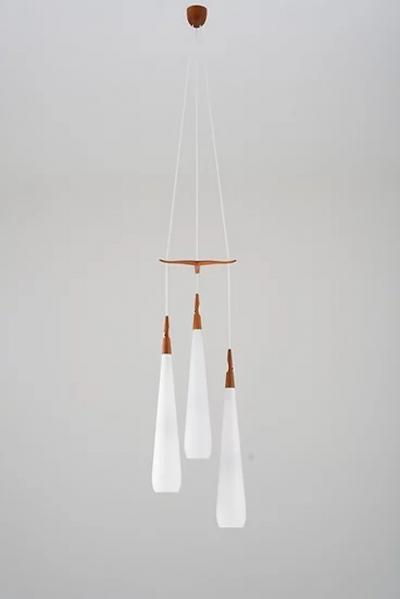  Luxus Midcentury Swedish Chandelier by Luxus Sweden