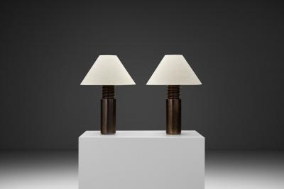  Luxus Pair of Model 1041 Table Lamps by Luxus Sweden Mid 20th Century