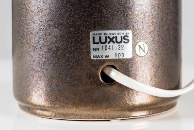  Luxus Pair of Swedish Ceramic Table Lamps by Luxus
