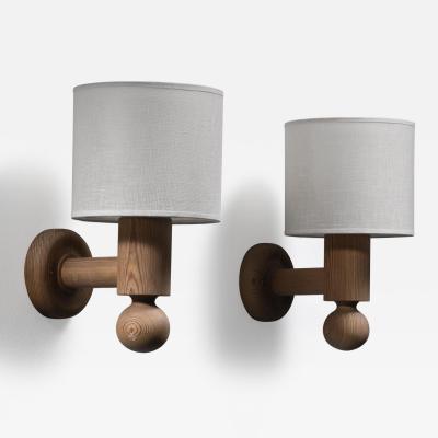  Luxus Pair of Uno Osten Kristiansson wall lamps for Luxus