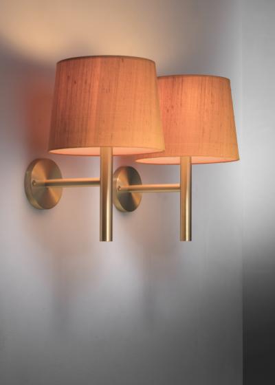  Luxus Pair of Uno sten Kristiansson wall lamps for Luxus