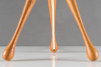  Luxus Scandinavian Table Lamp by in Oak and Opaline Glass by Luxus Sweden