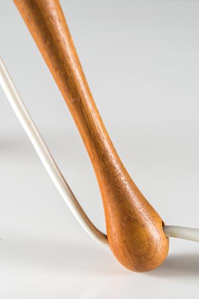 Luxus Scandinavian Table Lamp by in Oak and Opaline Glass by Luxus Sweden