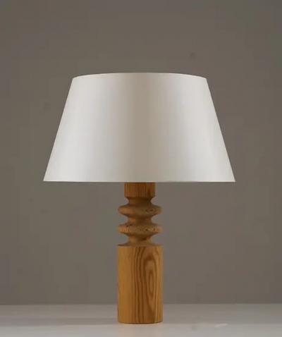  Luxus Swedish Pine Table Lamp by Luxus 1970s