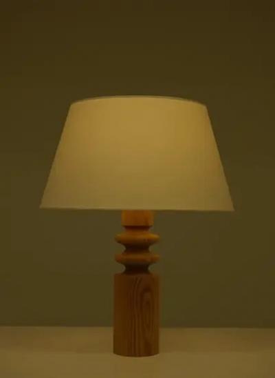  Luxus Swedish Pine Table Lamp by Luxus 1970s