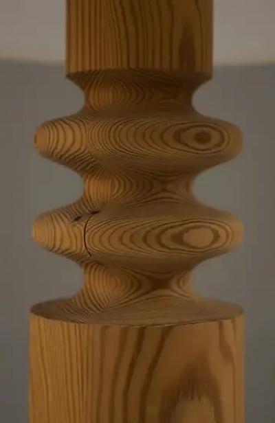  Luxus Swedish Pine Table Lamp by Luxus 1970s