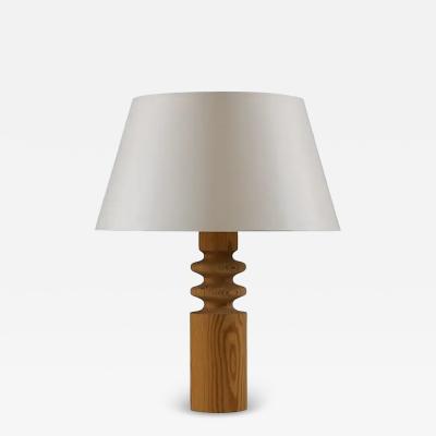  Luxus Swedish Pine Table Lamp by Luxus 1970s