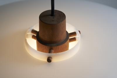  Luxus Teak and Plexiglass Model 1534 Pendant 1960s