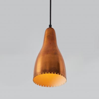  Lyfa 1950s Bent Karlby Perforated Copper Pendant for Lyfa