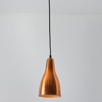 Lyfa 1950s Bent Karlby Perforated Copper Pendant for Lyfa