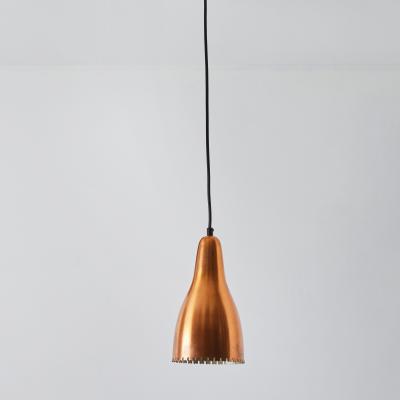  Lyfa 1950s Bent Karlby Perforated Copper Pendant for Lyfa