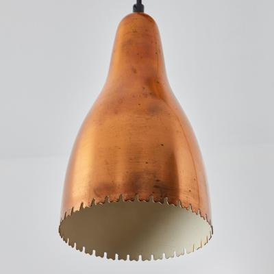  Lyfa 1950s Bent Karlby Perforated Copper Pendant for Lyfa
