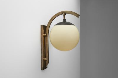  Lyfa Art Deco Dome Wall Lamp by Lyfa Attr Denmark ca 1930s