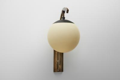  Lyfa Art Deco Dome Wall Lamp by Lyfa Attr Denmark ca 1930s
