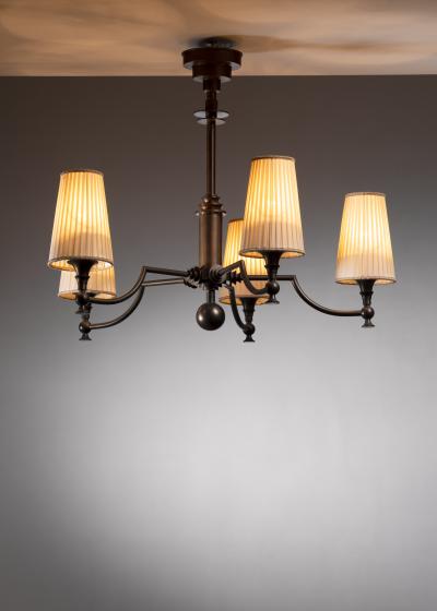  Lyfa Lyfa bronzed brass Art Deco chandelier