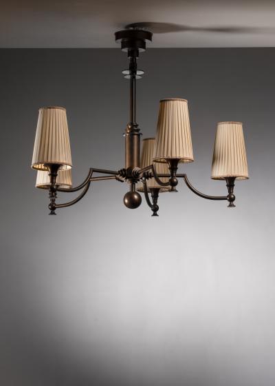  Lyfa Lyfa bronzed brass Art Deco chandelier