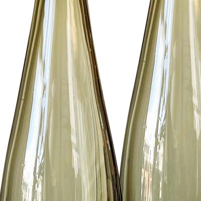  Lyfa Pair of Topaz Glass Table Lamps by Lyfa