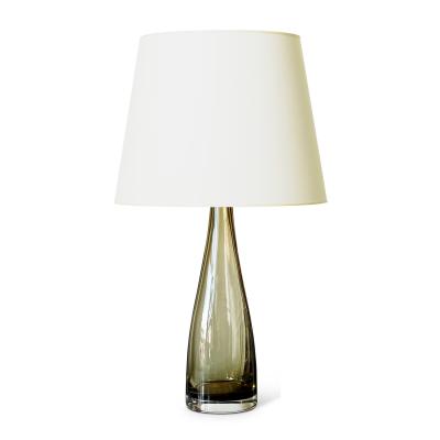 Lyfa Pair of Topaz Glass Table Lamps by Lyfa