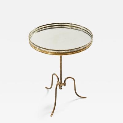  Lysberg Hansen Therp Side Table in Brass and Mirrored Glass by Lysberg Hansen Therp 1940s