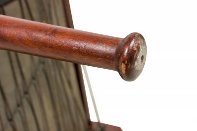  M Hayat Bros Hayat Brothers Pakistani Roorkee Safari Black Leather Sling Campaign Chairs