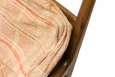  M Singer Sons Furniture Bertha Schaefer for Singer Sons Plaid and Walnut Lounge Chair and Footstool