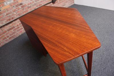  M Singer Sons Furniture Bertha Schaefer for Singer and Sons Italian Walnut Asymmetrical Desk